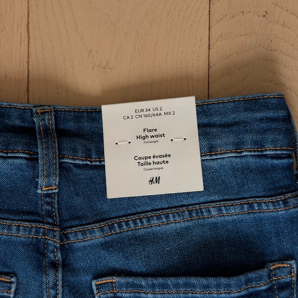 H&M Denim High Waist Flare Pants